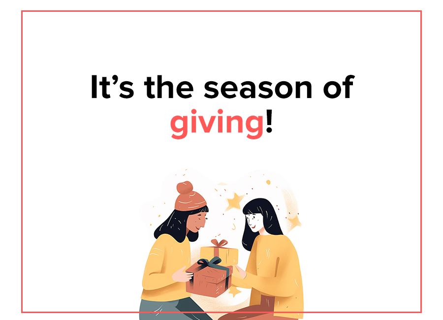 Give back, it's Christmas season!